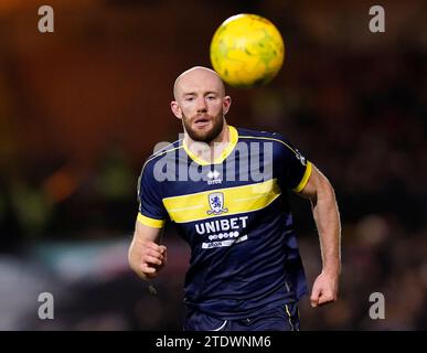 Burslem, Großbritannien. Dezember 2023. Matthew Clarke von Middlesbrough während des Carabao Cup Matches in Vale Park, Burslem. Der Bildnachweis sollte lauten: Andrew Yates/Sportimage Credit: Sportimage Ltd/Alamy Live News Stockfoto