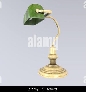 Schreibtischlampe isoliert auf weißem Hintergrund Stockfoto
