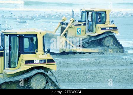 Möwen am Strand, Zandvoort, Zandvoort, 27-09-1998, Whizgle News from the Past, maßgeschneidert für die Zukunft. Erkunden Sie historische Geschichten, das Image der niederländischen Agentur aus einer modernen Perspektive, die die Lücke zwischen den Ereignissen von gestern und den Erkenntnissen von morgen überbrückt. Eine zeitlose Reise, die die Geschichten prägt, die unsere Zukunft prägen Stockfoto