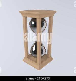 Sanduhr isoliert auf weißem Hintergrund Stockfoto