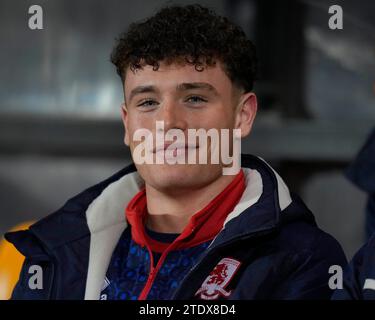 Burslem, Großbritannien. 31. August 2023. Law McCabe #49 von Middlesbrough vor dem Carabao Cup Quarter Final Match Port Vale gegen Middlesbrough in Vale Park, Burslem, Vereinigtes Königreich, 19. Dezember 2023 (Foto: Steve Flynn/News Images) in Burslem, Vereinigtes Königreich am 31. Dezember 2023. (Foto: Steve Flynn/News Images/SIPA USA) Credit: SIPA USA/Alamy Live News Stockfoto