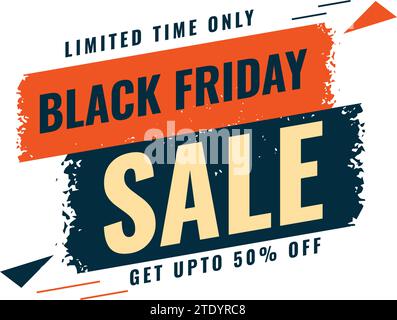 Black Friday-Angebote BIS zu 50 % Rabatt Stock Vektor