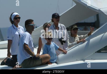 08/01/2004. Palma de Mallorca, 2-8-04. - 23. Regatta des King of Sailing Cup. - Foto Ernesto Agudo. Quelle: Album/Archivo ABC/Ernesto Agudo Stockfoto