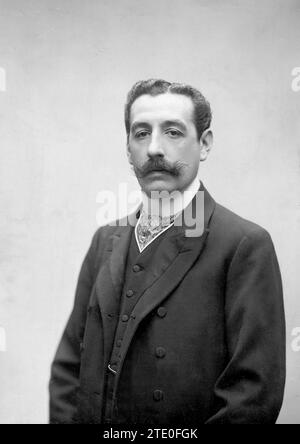 09/30/1913. Die Leitenden Beamten. Marquis von Portago (Vicente Cabeza de Vaca und Fernández de Córdoba) Gouverneur von Madrid. Quelle: Album / Archivo ABC / Christian Franzen Stockfoto