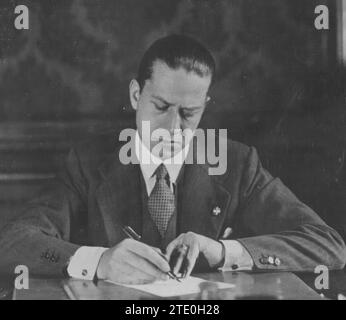 12/31/1939. Galeazzo Ciano, Minister für auswärtige Angelegenheiten Italiens. Quelle: Album/Archivo ABC Stockfoto