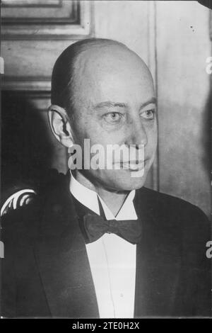 Dr. George Richards Minot von der Harvard Medical School, einer von drei amerikanischen Ärzten, erhielt 1934 den Nobelpreis für Medizin. Quelle: Album / Archivo ABC / Vidal Stockfoto