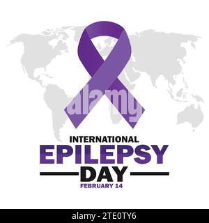 Internationaler Tag Der Epilepsie. Vektorabbildung. Februar. Geeignet für Grußkarten, Poster und Banner. Stock Vektor