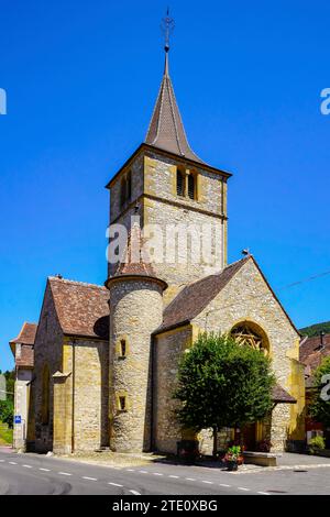 Collégiale St-Pierre in Valangin Village, Kanton Neuchatel, Schweiz. Stockfoto