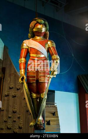 STOCKHOLM, SCHWEDEN - 28. JUNI 2016: Dies ist das hölzerne Schiffsschmuck (Rekonstruktion) im Museum des Schiffes Vasa. Stockfoto