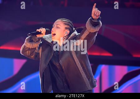 Sanremo, Italien. Dezember 2023. Sanremo Giovani Final Evening Credit: Unabhängige Fotoagentur/Alamy Live News Stockfoto