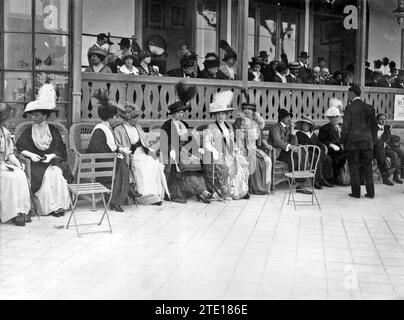 05/20/1913. Beim Taubenschießen im Casa de Campo. Die königliche Familie im Chalet während des Grand Prix von Madrid, wurde gestern bestätigt. Quelle: Album / Archivo ABC / Francisco Goñi Stockfoto