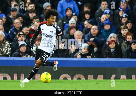 Liverpool, Großbritannien. Dezember 2023. Willian of Fulham während des Viertelfinales des Everton FC gegen Fulham FC Carabao Cup in Goodison Park, Liverpool, England, Großbritannien am 19. Dezember 2023 Credit: Every Second Media/Alamy Live News Stockfoto