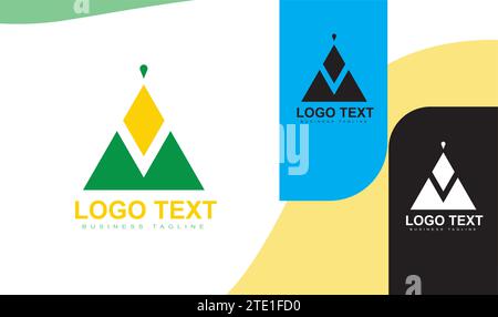 Ein Letter-Logo. Konstruktionslogo. Real Estate Logo mit farbenfrohem Logo Stock Vektor