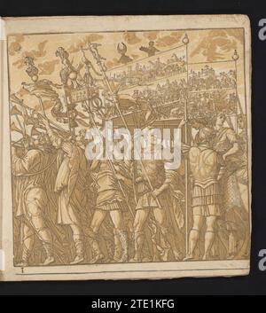 TRIOMFTOCHT van Julius Caesar, Andrea Andreani, nach Bernardo Malpizzi, nach Andrea Mantegna, 1599 unten links nummeriert: 1. Der Ausdruck ist Teil eines Albums. Druckerei: Italien Zeichnung von: MantuaAfter Malerei von: Mantua Papier nummeriert unten links: 1. Der Ausdruck ist Teil eines Albums. Druckerei: Italien Zeichnung von: MantuaAfter Malerei von: Mantua Papier Stockfoto