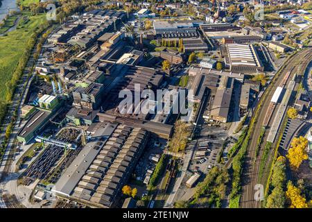 Luftaufnahme, Deutsche Edelstahlwerke Specialty Steel GmbH & Co. KG Hauptsitz Witten Übersicht Werksgelände, Witten, Ruhrgebiet, Nordrhein-WE Stockfoto