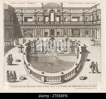 Nymphaeum in Villa Giulia Te Rome, Louis Rouhier, 1653 - 1691 Binnenplaats der Villa Giulia mit einem Nymphaeum in der Mitte, ein Denkmal für Nymphen, erbaut von Papst Julius III Unten nummeriert: 7. Der Ausdruck ist Teil eines Albums. Druckerei: Romepublisher: RomeVaticaanstad Papierätzung Villa Giulia. Rom Binnenplaats der Villa Giulia mit einem Nymphaeum in der Mitte, ein Denkmal für Nymphen, erbaut von Papst Julius III Unten nummeriert: 7. Der Ausdruck ist Teil eines Albums. Druckerei: Romepublisher: RomeVaticaanstad Papierätzung Villa Giulia. Rom Stockfoto