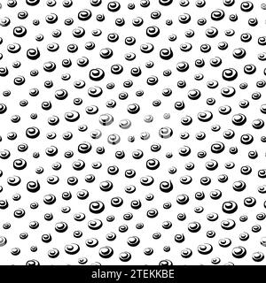 Nahtloses Muster mit handgezeichneten skurrilen Pinselstrichen. Hintergrundbild für Sammelalbum. Pinsel taucht die Textur auf. Vektorabbildung. Zufällige geometrische Grafik DE Stock Vektor