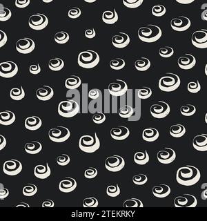 Nahtloses Muster mit handgezeichneten skurrilen Pinselstrichen. Pinsel taucht die Textur auf. Zufällige geometrische grafische Designelemente. Hintergrundbild für Sammelalbum. Vektor Stock Vektor