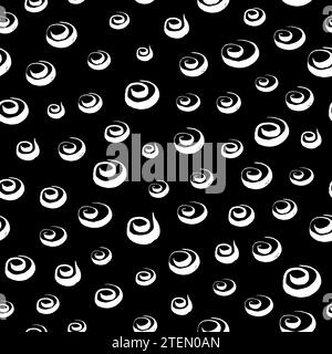 Nahtloses Muster mit handgezeichneten skurrilen Pinselstrichen. Pinsel taucht die Textur auf. Zufällige geometrische grafische Designelemente. Hintergrundbild für Sammelalbum. Vektor Stock Vektor