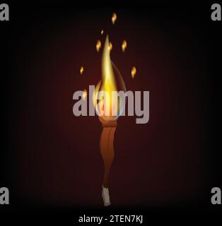 MITTELALTERLICHE TASCHENLAMPEN-ILLUSTRATION Stock Vektor