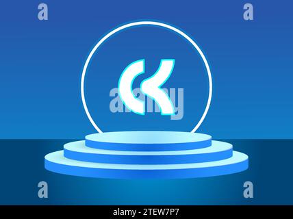 Blaues KC-Logo-Zeichen. Vektor-Logo für Unternehmen. Stock Vektor
