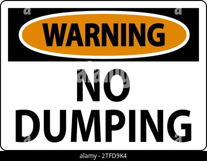 Warnung Kein Dumping-Zeichen Stock Vektor