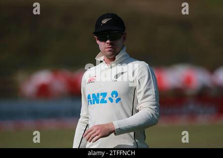 Der neuseeländische Pace-Bowler Henry Nicholls während des dritten Bangladesch-neuseeländischen Testtages im Sylhet International Cricket Stadium in Lakkatura, Banglade Stockfoto