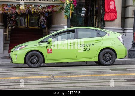 San Francisco Taxi Taxis Zum Vermieten Pride Wochenende 24. Juni 2023, San Francisco, Kalifornien, Vereinigte Staaten Stockfoto