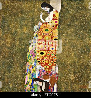 Die Hoffnung II (Hope II) 1907-08 (Öl- und Goldmalerei auf Leinwand) von Klimt, Gustav (1862-1918) / Österreichisch. Stock Vektor