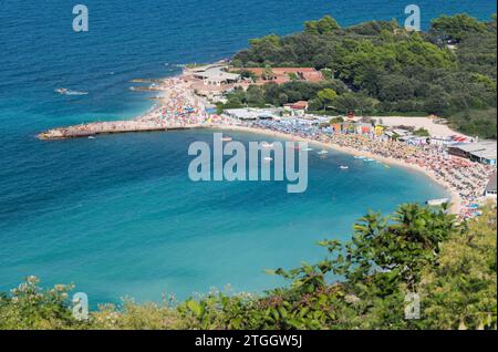 Urbani Strand in Sirolo, Naturschutzgebiet Mount Conero Regionalpark, Marken, Italien Stockfoto