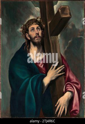 Christus trägt das Kreuz. El Greco (Domenikos Theotokopoulos) Griechisch ca. 1577-87 Stockfoto