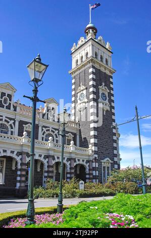 Dunedin Railway Station, Anzac Square, Dunedin, Region Otago, Südinsel, Neuseeland Stockfoto