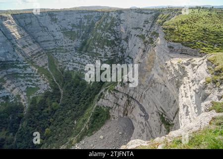 Orduña Weiler vom Monte Santiago Stockfoto