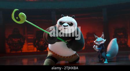 kung Fu Panda 4 Po & Zhen Stockfoto