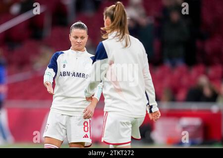 Amsterdam, Niederlande. Dezember 2023. AMSTERDAM, NIEDERLANDE - 20. DEZEMBER: Sherida Spitse von AFC Ajax während des Spiels der UEFA Women's Champions League zwischen AFC Ajax und FC Bayern M?nchen in der Johan Cruijff Arena am 20. Dezember 2023 in Amsterdam. (Foto von Patrick Goosen/Orange Pictures) Credit: dpa/Alamy Live News Stockfoto