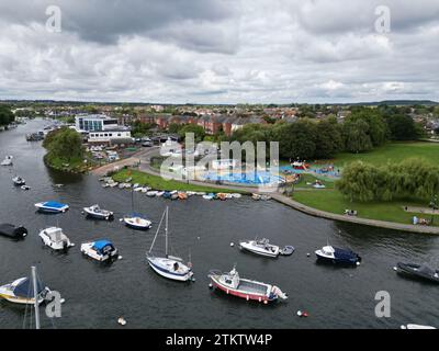 Christchurch Dorset UK Drohne, Luftfahrt Stockfoto