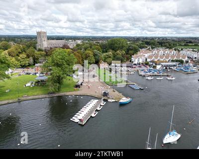 Christchurch Dorset UK Drohne, Luftfahrt Stockfoto