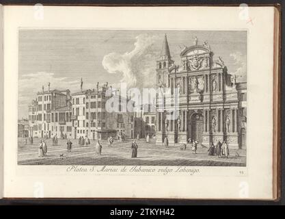 Blick auf den Campo Santa Maria Zobigo in Venedig, Antonio Visentini, nach Canaletto, 1742 Blick auf den Campo Santa Maria Zobigo in Venedig, mit der Kirche Santa Maria Zobeigo. Der Ausdruck ist Teil eines Albums. Venezianisches Papier, das Santa Maria Zobenigo Feld ätzt. SANTA MARIA ZOBENIGO Blick auf den Campo Santa Maria Zobigo in Venedig, mit der Kirche Santa Maria Zobeigo. Der Ausdruck ist Teil eines Albums. Venezianisches Papier, das Santa Maria Zobenigo Feld ätzt. SANTA MARIA ZOBENIGO Stockfoto