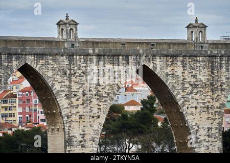 Aqueduto das Águas Livres, Lissabon, Portugal Stockfoto