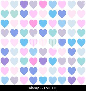 Nahtloses Muster in Herzform Stock Vektor