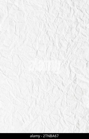 Zerknitterter Papierhintergrund, weiße Blattstruktur mit Kopierraum Stockfoto