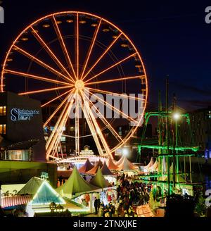 Köln, Deutschland 18. Dezember 2023: weihnachts- und Wintermarkt im kölner Schokoladenmuseum Stockfoto