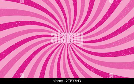 Sonnenstrahl groovig. Hintergrund der Sonnenstrahlen. Radialer Burst. Sunburst-Muster. Balkenlinie. Sonnenlicht abstrahlen. Textur mit Comic-Effekt. Retro-Pop-Art-Streifen Stock Vektor