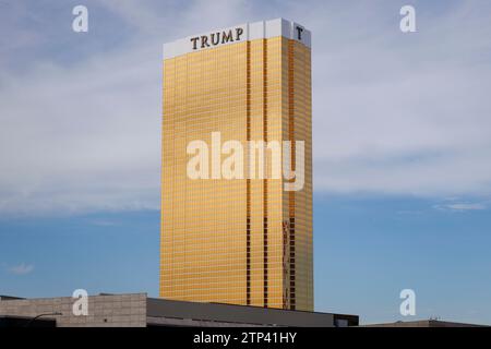 Allgemeine Ansicht des Trump International Hotel Las Vegas in Las Vegas, Nevada, USA. Bild aufgenommen am 11. Dezember 2023. © Belinda Jiao jiao.bilin@gm Stockfoto