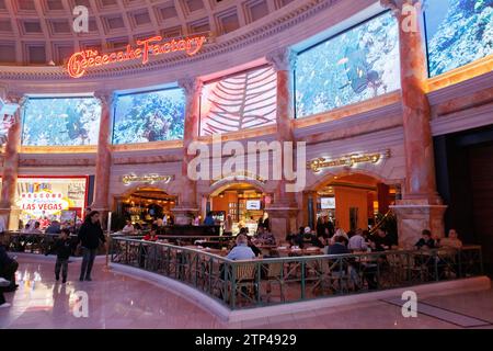 Allgemeine Ansicht der Cheesecake Factory in Las Vegas, Nevada, USA. Bild aufgenommen am 11. Dezember 2023. © Belinda Jiao jiao.bilin@gmail.com 075989312 Stockfoto