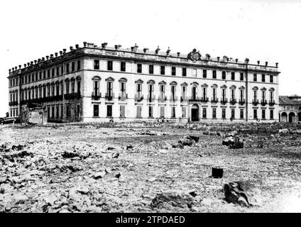 01/01/1933. Allgemeiner Blick auf die Fassade des Riofrio-Palastes (Segovia). Quelle: Album/Archivo ABC Stockfoto