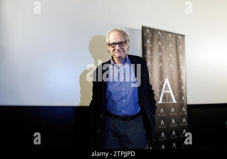 Madrid, 02.03.2017. Kolloquium mit Regisseur Ken Loach an der Filmakademie. Foto: Oscar del Pozo Archdc. Quelle: Album / Archivo ABC / Oscar del Pozo Stockfoto