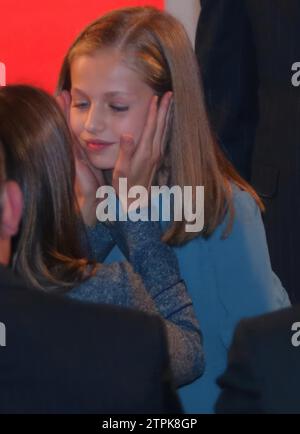 Madrid, 10/31/2018. Lesung der Verfassung, in der die Prinzessin von Asturien zum ersten Mal öffentlich sprach. Foto: Ernesto Agudo ARCHDC. Quelle: Album/Archivo ABC/Ernesto Agudo Stockfoto