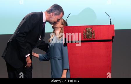 Madrid, 10/31/2018. Lesung der Verfassung, in der die Prinzessin von Asturien zum ersten Mal öffentlich sprach. Foto: Ernesto Agudo ARCHDC. Quelle: Album/Archivo ABC/Ernesto Agudo Stockfoto