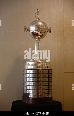 Madrid, 12.08.2018. Libertadores Cup Trophäe. Foto: Guillermo Navarro Archdc. Quelle: Album / Archivo ABC / Guillermo Navarro Stockfoto